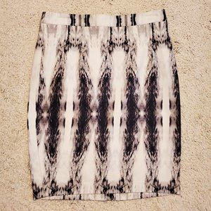 Willi Smith Black White Gray Pencil Skirt Size 2
